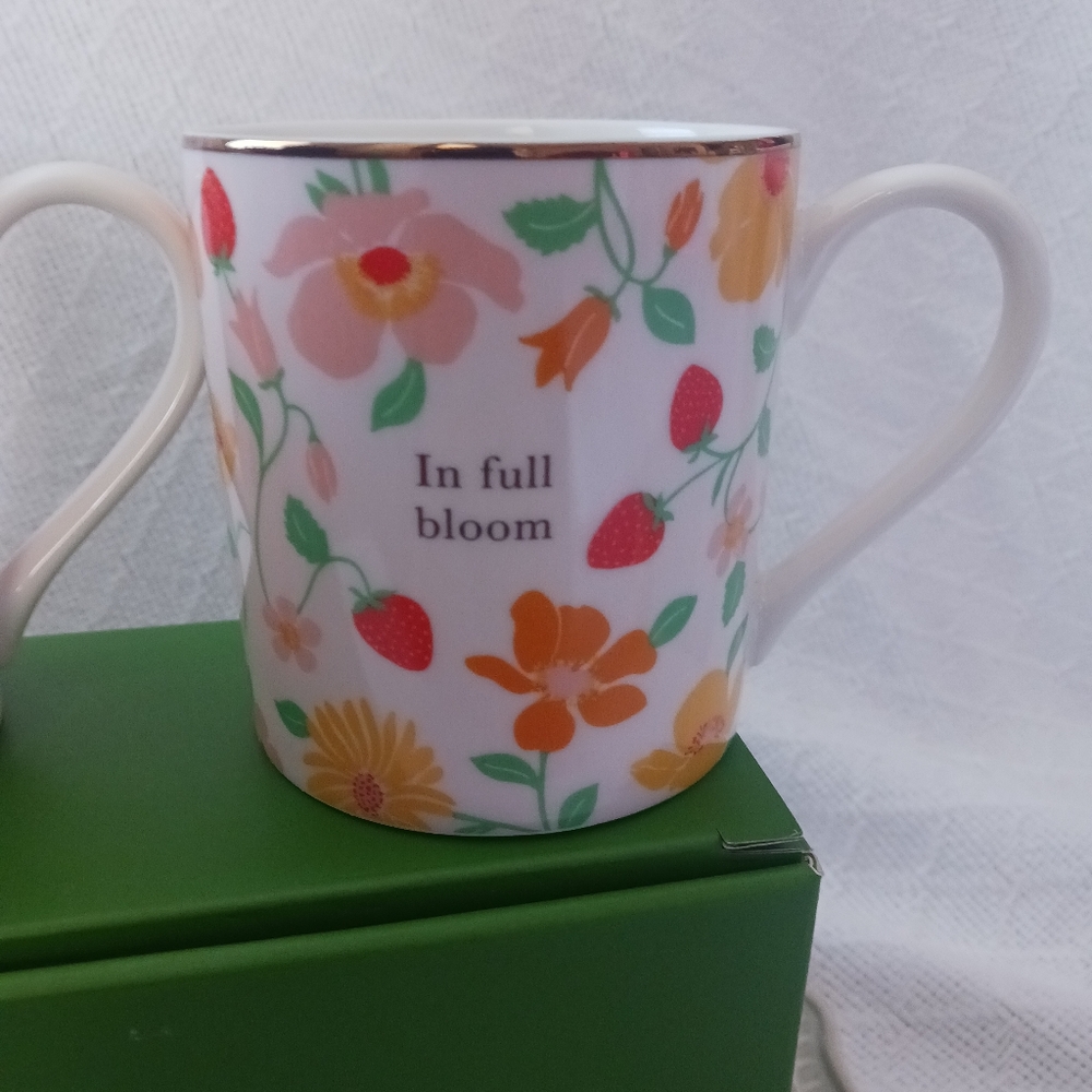 Kate Spade New York × Lenox Strawberry Garden Set of 2 Mugs Porcelain 12 oz - Picture 2 of 13